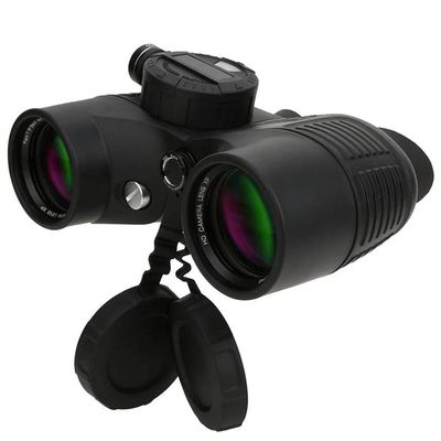 Binoculars with Compass, 7x50 Marine Binoculars for Adults - Bak4 Prism Fmc Lens, Quality Rubber Material - for Birdwatching Hunting Boating and Hiking