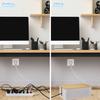 Cable Management Box Organizer, Set of 3 Bamboo Lid Storage Wires Holder to Cover Hide Surge Protector, Power Strips & Cords- with 5 Cables Fastening Tapes for Home, Office, Desk, PC, TV, USB Hub view 3