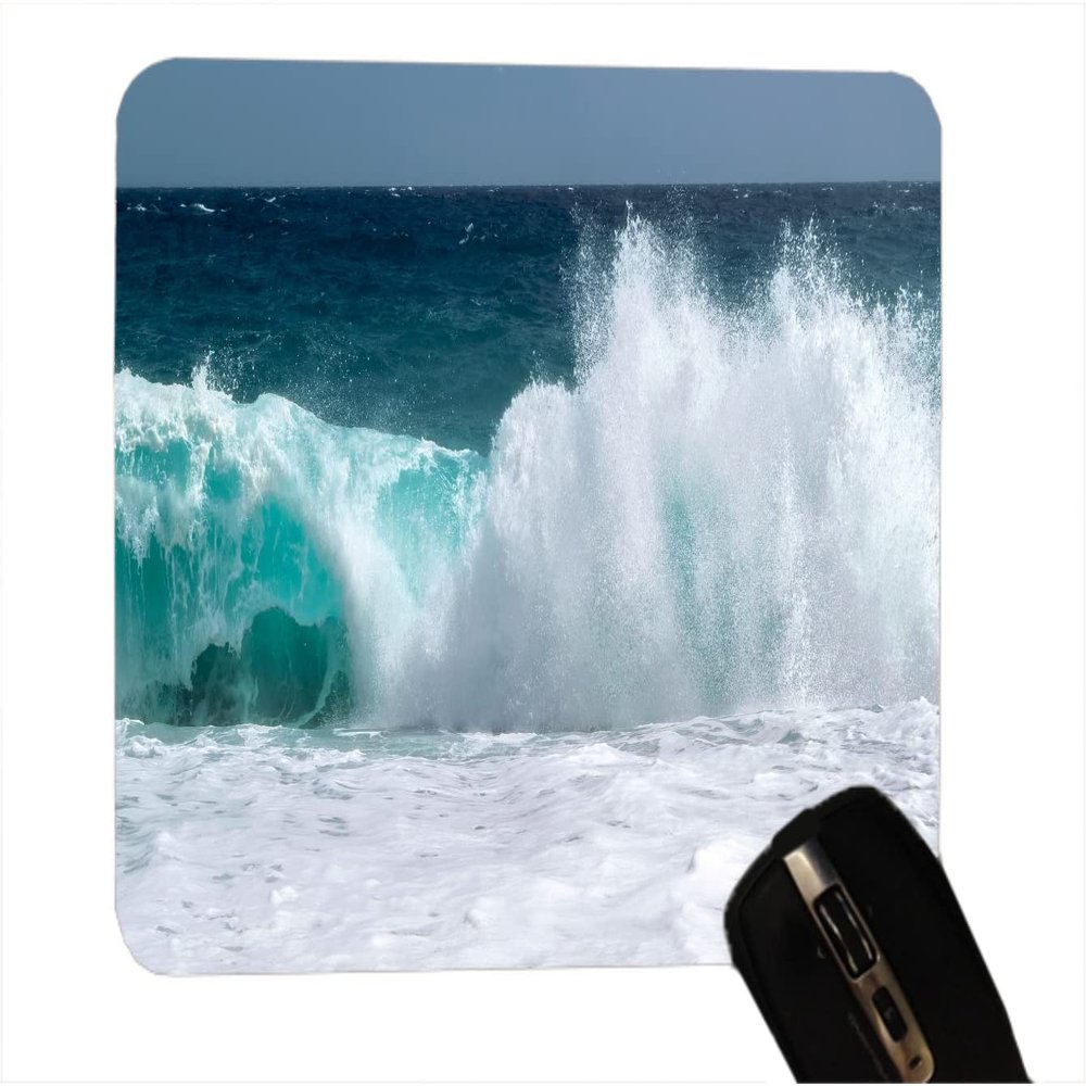 Mouse Pad, Desktop Office Mousepad, Firm Grip Gaming (Blue Ocean Waves)