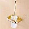 LUOFDCLDDD 1Pcs Home Soap Basket Towel Rack Glass Shelf Bath Hardware Bathroom Accessories Set Gold Brass Square Paper Tissue Holder Towel Bar Assist Bath Handle/Towel Rack view 4