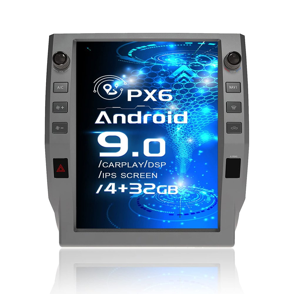 MOOKAKA Android T-Style Vertical Screen Stereo for Toyota Tundra Sequoia Car Radio GPS Navigation Multimedia Player Wireless Carplay Bluetooth (Android 9.0 4GB 64GB)