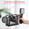 Explopur Universal Camera Cage Wooden Handle Left/Right Side Hand Grip with Cold Shoe Mount 1/4 Inch & 3/8 Inch Screw Holes Video Pgraphy Accessories view 2