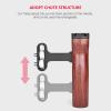 Explopur Universal Camera Cage Wooden Handle Left/Right Side Hand Grip with Cold Shoe Mount 1/4 Inch & 3/8 Inch Screw Holes Video Pgraphy Accessories view 3