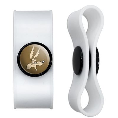 GRAPHICS & MORE Looney Tunes Wile E. Face Headphone Earbud Cord Wrap - Charging Cable Manager - Wire Organizer Set of 2 - White