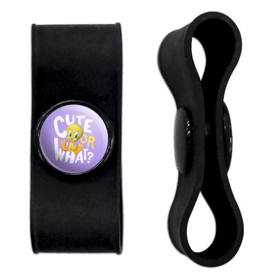 GRAPHICS & MORE Looney Tunes Tweety Cute or What Headphone Earbud Cord Wrap - Charging Cable Manager - Wire Organizer Set of 2 - Black