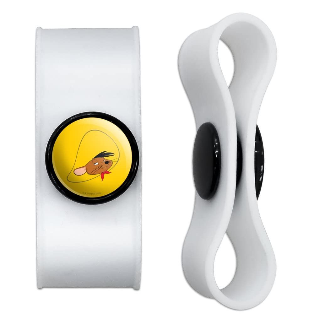 GRAPHICS & MORE Looney Tunes Speedy Face Headphone Earbud Cord Wrap - Charging Cable Manager - Wire Organizer Set of 2 - White