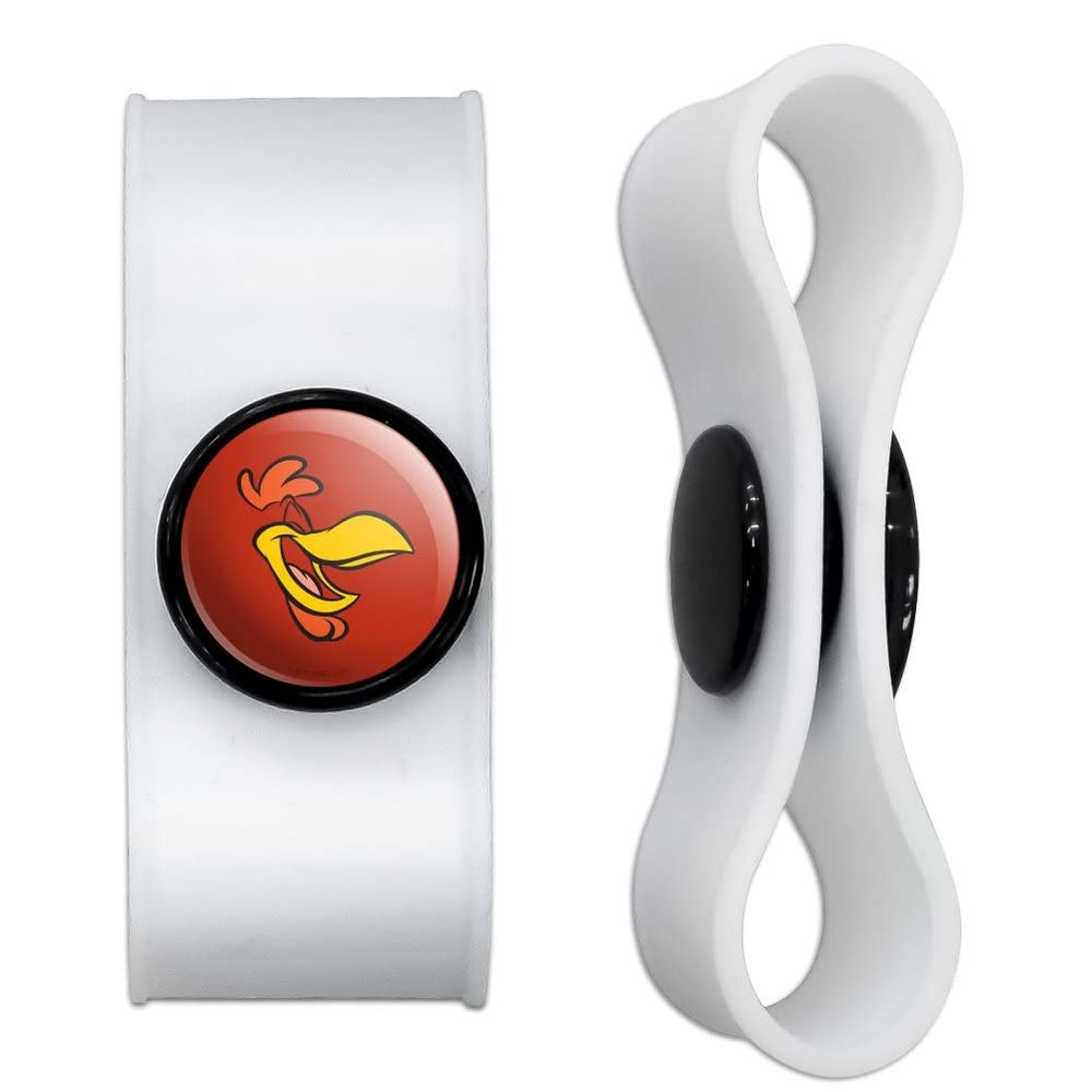 GRAPHICS & MORE Looney Tunes Foghorn Leghorn Face Headphone Earbud Cord Wrap - Charging Cable Manager - Wire Organizer Set of 2 - White