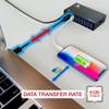 7 Port USB 3.0 Hub - Powered USB Hub Multiple USB Splitter with Built-in 12V/3A/36W Power Adapter - Up to 5Gbps Sync & High-Speed Data Transfer - Mounting Brackets for Phone MB Laptop Tablet PC view 3