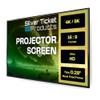 Silver Ticket Products S7 Series 6 Piece Thin Bezel Home Theater Fixed Frame 4K/8K Ultra HD, HDTV, HDR & Active 3D Projection Screen, 16:9 Format, 135" Diagonal, White Material S7-169135 view 1