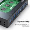 10 Ports USB Hub 3.0 Powered Aluminium - USB Hub Charger - Multiple Port - USB Splitter Hub with Power Adapter 12V/5A/60W - for Laptop, PC,Flash Drives, HDD,Hard Drive,Mouse,XPS,Xbox,Keyboard view 2