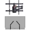 ECHOGEAR Swivel Full Motion TV Wall Mount & Sound Bar Mounting Bracket - for TVs Up to 60" - Height Adjustable Speaker Mount view 1