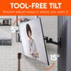 ECHOGEAR Swivel Full Motion TV Wall Mount & Sound Bar Mounting Bracket - for TVs Up to 60" - Height Adjustable Speaker Mount view 3