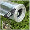 Xrdbfd PVC Tarp Clear, Heavy-Duty Waterproof Tarpaulin with Eyelets, 0.3mm Transparent PVC Foldable Protective Tarp, Weatherproof Tarpaulin Cover for Gardens, Patios and Roofs,2x2m/6.6 * 6.6ft view 1