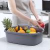 JiatuA Large Cleaning Supplies Caddy Portable Shower Basket Supply Organizer with Handle Plastic Bucket Tool Storage for Bathroom, Bedroom, Kitchen, College Dorm, Garden, Dark Gray view 2