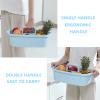Large Cleaning Supplies Caddy Portable Shower Basket Supply Organizer with Handle Plastic Bucket Tool Storage for Bathroom, Bedroom, Kitchen, College Dorm, Garden, Blue view 3