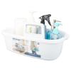 Large Cleaning Supplies Caddy Portable Shower Basket Supply Organizer with Handle Plastic Bucket Tool Storage for Bathroom, Bedroom, Kitchen, College Dorm, Garden, White view 1