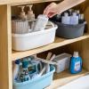 Large Cleaning Supplies Caddy Portable Shower Basket Supply Organizer with Handle Plastic Bucket Tool Storage for Bathroom, Bedroom, Kitchen, College Dorm, Garden, White view 3