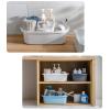 Large Cleaning Supplies Caddy Portable Shower Basket Supply Organizer with Handle Plastic Bucket Tool Storage for Bathroom, Bedroom, Kitchen, College Dorm, Garden, White view 4