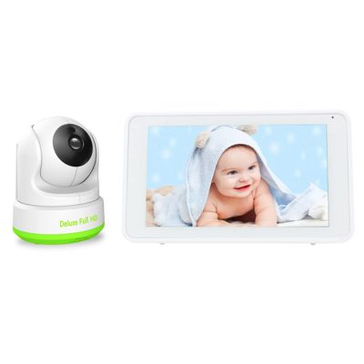 CasaCam VS550 Video Baby Monitor with 5.5" Touchscreen and 1080p FHD Pan&Tilt Camera, Two Way Audio, Lullabies, Nightlight, Automatic Night Vision and Temperature Alert Capability