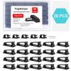 20 PCS Black Cable Management Clips and 45 PCS Small Clear Adhesive Cable Clips view 2