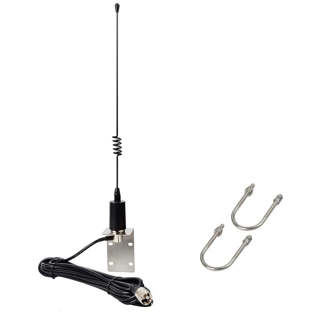 UAYESOK Stainless Steel Marine VHF Antenna, 15 Inch Low Profile