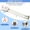 GROWORD Satellite Splitter 5-2500MHz, 2-Way CATV Splitter with RG6 Coaxial Cable and 2 Connectors, for Pass Power to LNB, Improve HD TV Satellite Antenna Signal Quality, Corrosion Resistant view 2