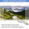 GROWORD Satellite Splitter 5-2500MHz, 2-Way CATV Splitter with RG6 Coaxial Cable and 2 Connectors, for Pass Power to LNB, Improve HD TV Satellite Antenna Signal Quality, Corrosion Resistant view 3