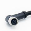 Elecbee M8 Connector A Code Female Right Angle Solder Type Single Ended Cable Molded Cable 1M (8 Pin) view 2