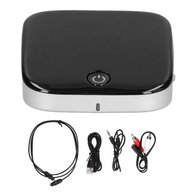 Kafuty-1 BTI-029 Bluetooth 5.0 Wireless Audio Adapter, 2-in-1 Transmitter and Receiver, Low Latency, Black and Silver