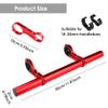 ZXIRANYUN Bicycle Handlebar Extender, 11.8in, Aluminum Alloy, Crimson view 2