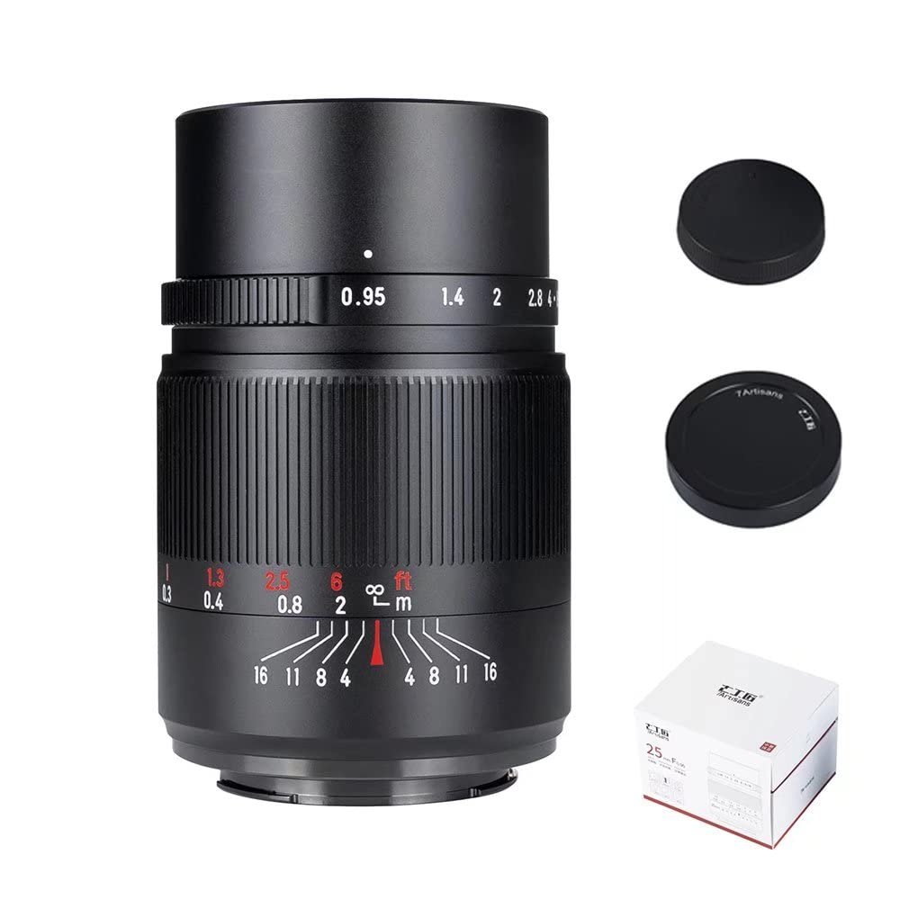 7artisans 25mm F0.95 APS-C Manual Camera Lens Documentary Photography Large Aperture Prime Lens for Fuji FX Mount
