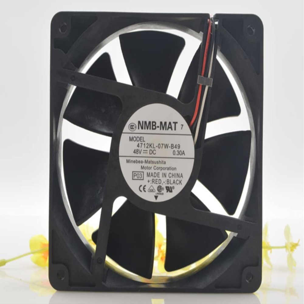 4712KL-07W-B49 12032 48V 0.3A 3100RPM 112CFM 12cm 3-Wire Cooling Fan