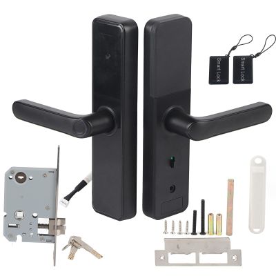Smart Electronic Door Lock,Biometric Door Lock, Smart Electronic Door Lock Fingerprint Password IC Card Mechanical Keys Unlock for Bedroom Door Lock, Apartment and Office