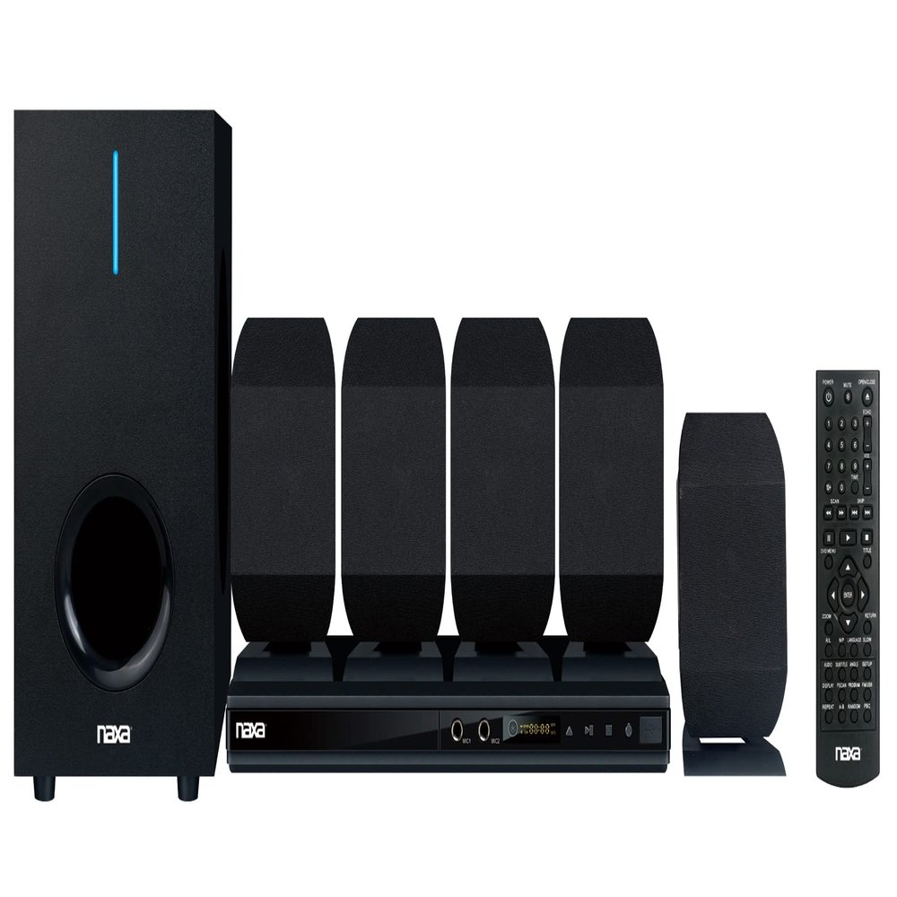 Naxa Electronics ND-864 5.1 Channel High-Powered Home Theater DVD & Karaoke Speaker System
