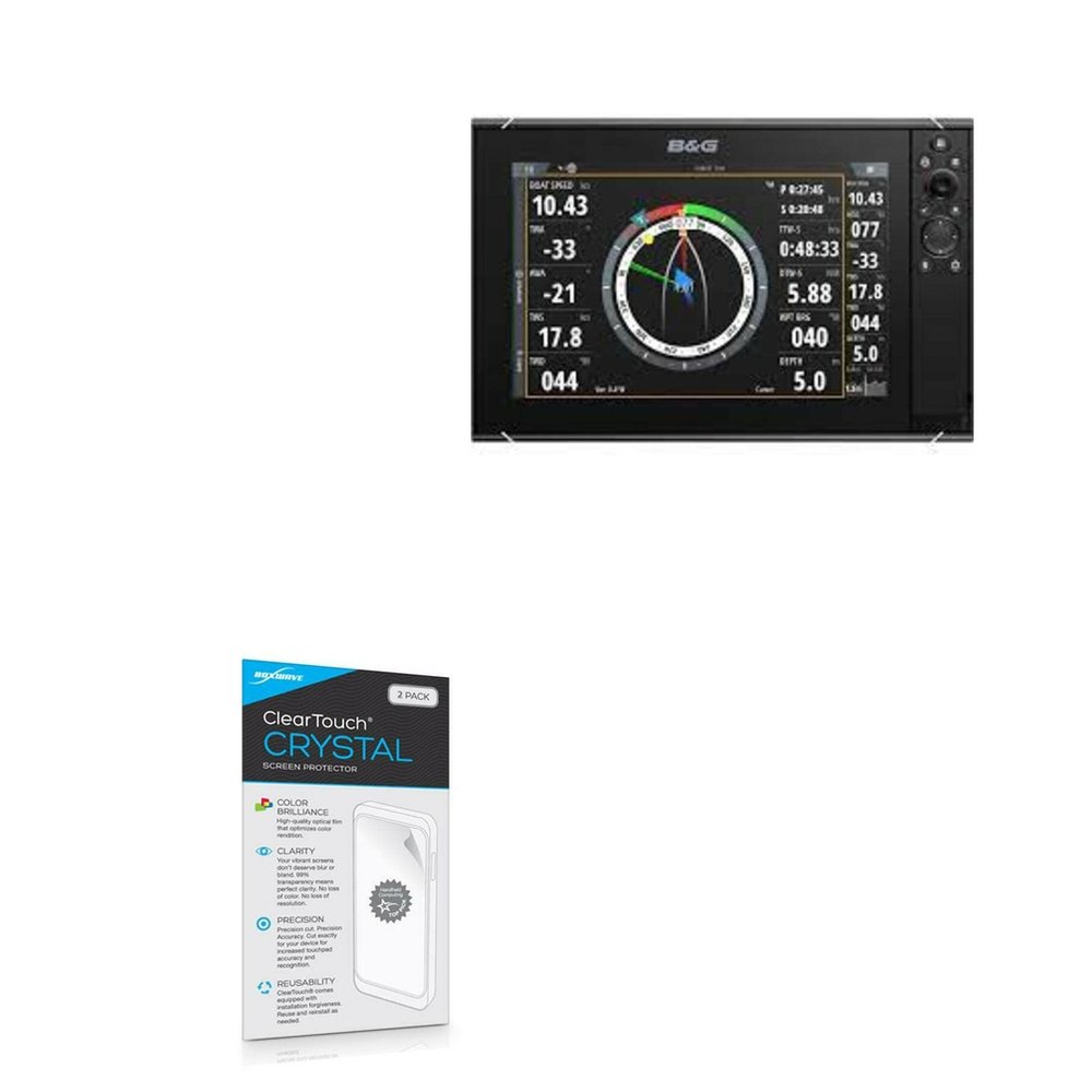 BoxWave Screen Protector Compatible with B&G Zeus 3S 12 - ClearTouch Crystal (2-Pack), HD Film Skin - Shields from Scratches