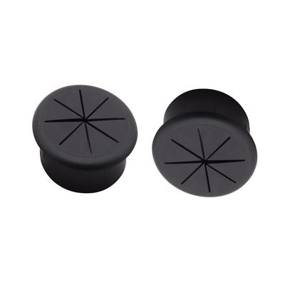 2PCS 2Inch (50mm) Desk Cord Grommets Wire Cable Hole Cover for Office PC Desk Cable Cord Cover Black (Black- 2pcs)