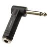 CablesOnline, Right-Angle 1/4" (6.35mm) TS Mono Male to 1/4" (6.35mm) TS Mono Female Audio Adapter, AV-A61 view 1