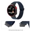 Adjustable Elastic Watch Band Compatible with Garmin Forerunner 235, Nylon Breathable Sports Replacement Wristbands for Forerunner 220/230/620/630/735XT/235Lite for Women Men, Navy Blue view 2