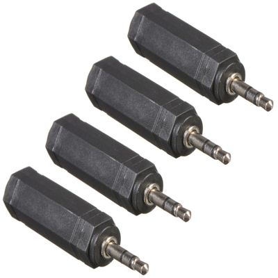 4 Pack 1/4" Female Jack to 3.5mm 1/8" Male Plug Stereo Headphone Audio Adapter
