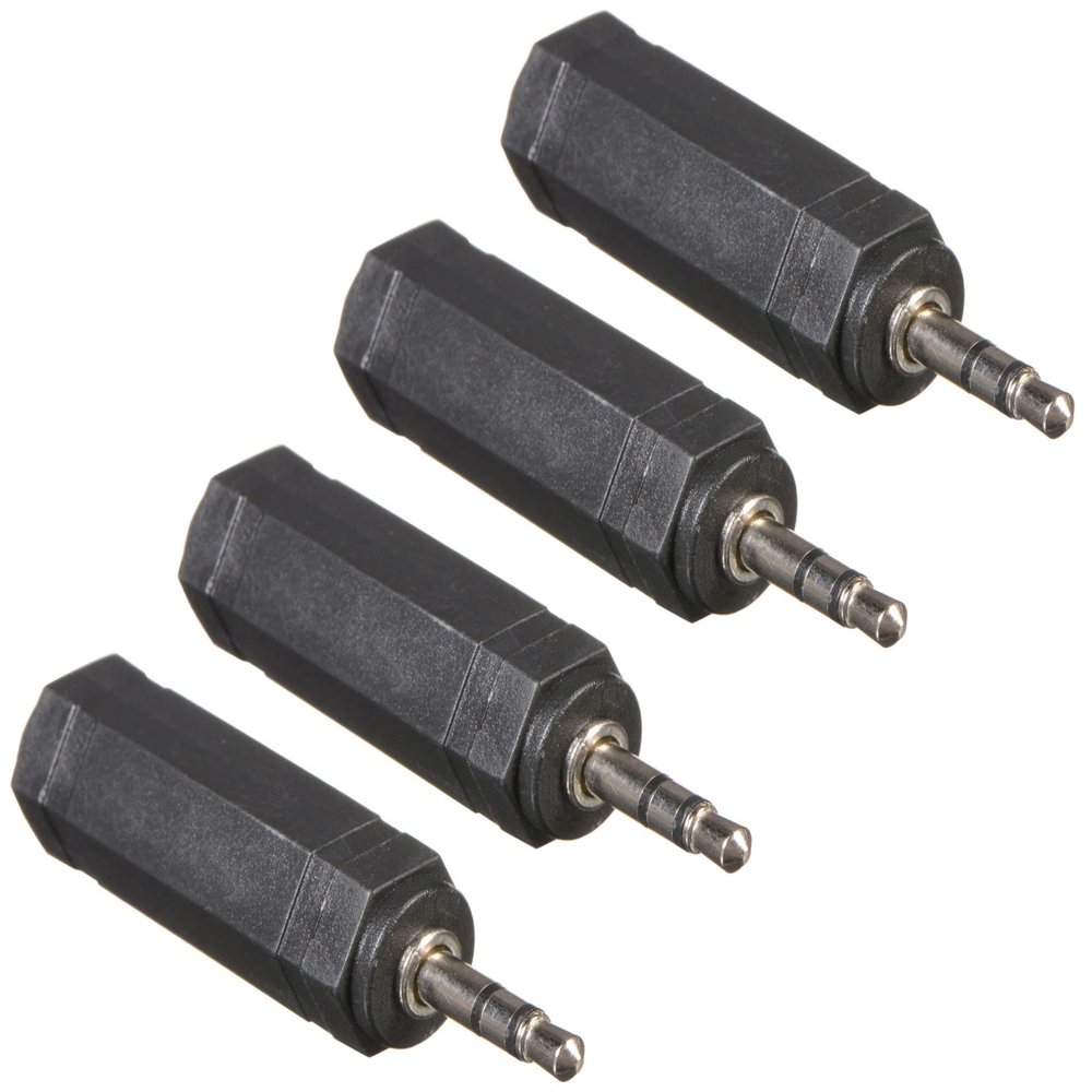 4 Pack 1/4" Female Jack to 3.5mm 1/8" Male Plug Stereo Headphone Audio Adapter