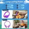 Contixo KB5 Kids Bluetooth Headphones - Wireless Over-Ear Foldable Headphones with Volume Limiter (85dB), Built-in Microphone, Adjustable & Comfortable Design for Boys & Girls - Purple + White view 3