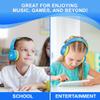 Contixo KB-5 Kids Headphones - Over The Ear Foldable Bluetooth Wireless Headphone for Kids - 85dB with Volume Limited - Toddler Headphones for Boys and Girls (Blue + Yellow) view 2