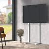 unho Universal Against The Wall TV Stand Floor: Free Standing Mount Stand with Height Adjustable Bracket for TV Bench Compatible with 32-85 inch Flat Panel LED LCD Plasma Screens (White) view 3