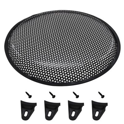 Heyiarbeit 12inch Speaker Grill Cover Round Metal Mesh Speaker Grills Guard Protector Mesh Speaker Decorative Circle Black 1Pcs