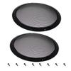 Heyiarbeit 2Pcs 10" Speaker Grill Cover Round Metal Mesh Speaker Grills Guard Protector Mesh Speaker Decorative Circle Black with Screws view 1