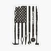 3pcs Carpenter Hard Hat Sticker 3inch Set Blacked Out American Flag USA Flag Ideal for Car Bumper, Truck Window, Toolbox, Hunting Accessories view 1