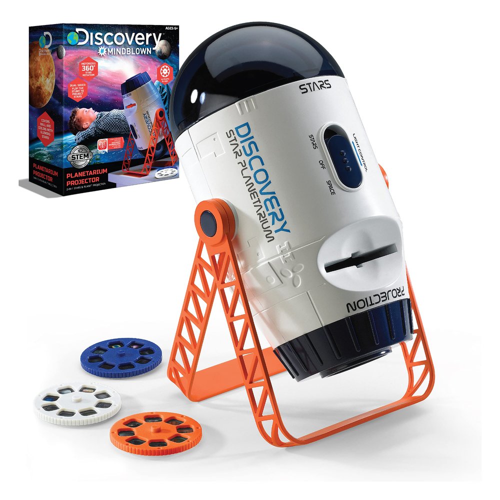 Discovery 1423000801 Mindblown 1423000801-Planetarium Projector-2-in-1 Space Projector with Stars and Planets-for Children from 6 Years, Mittel