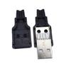 10pcs USB Plug Replacement 4 PIN Type A Female Male Socket Connector Solder Terminal Repair AWG Wire Cable DIY Kit Jack (5 pairs) view 2