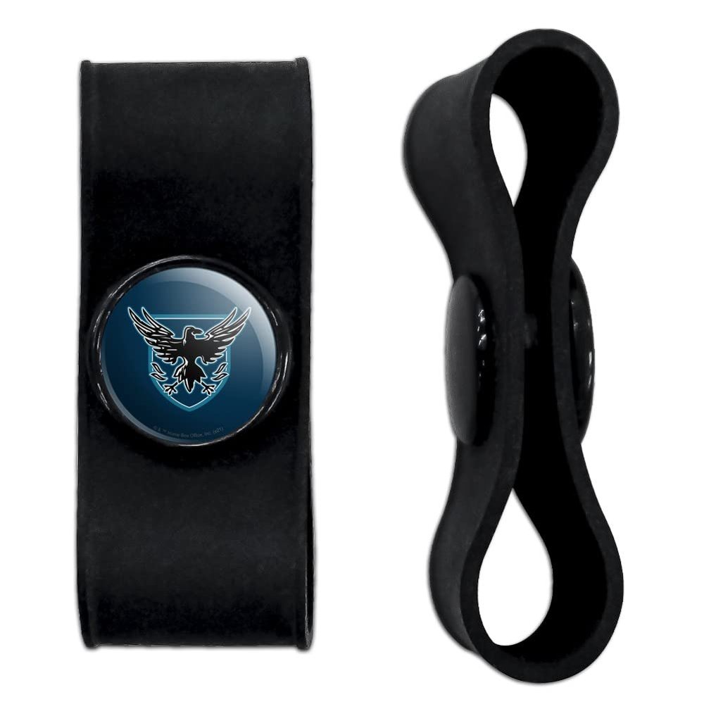 GRAPHICS & MORE Game of Thrones Night Watch Crow Headphone Earbud Cord Wrap - Charging Cable Manager - Wire Organizer Set of 2 - Black