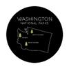 Washington National Park Map Mount Rainer North Cascades PopSockets Adhesive PopGrip view 3